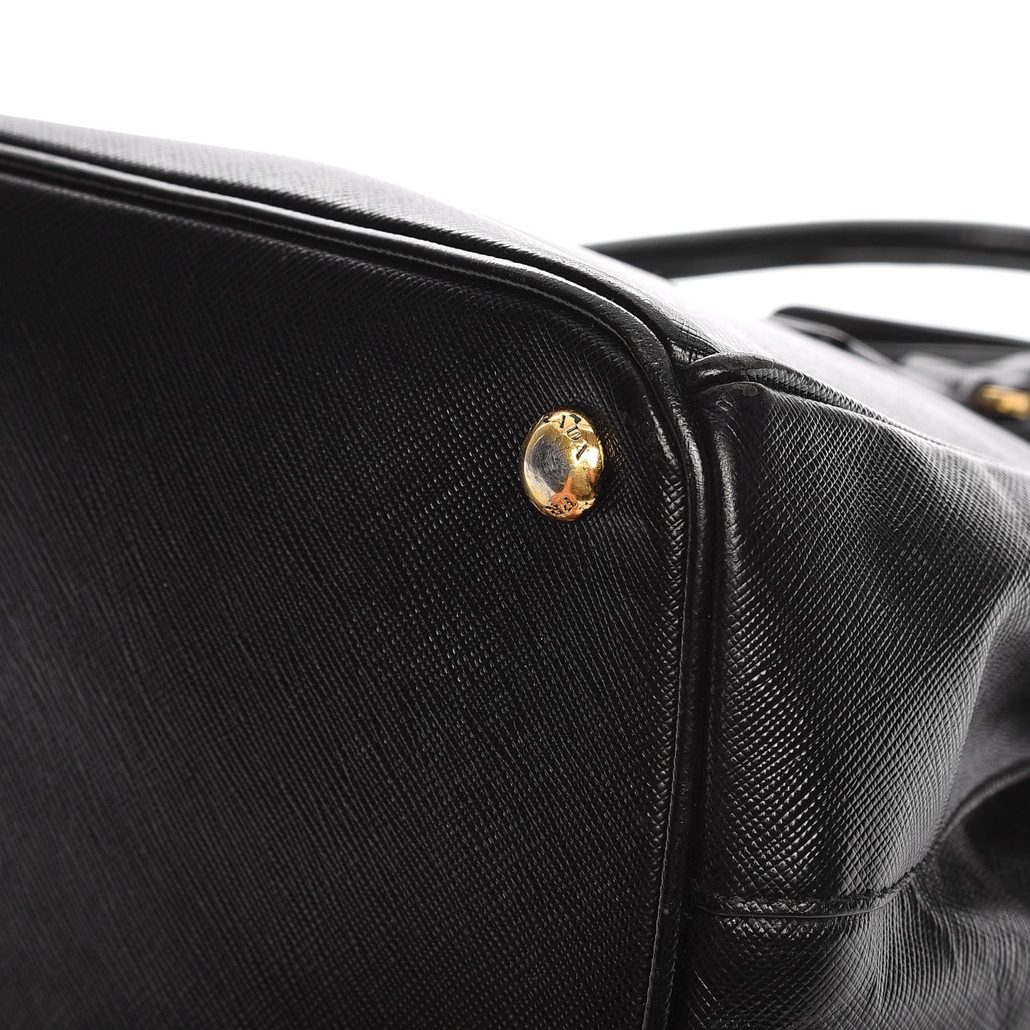 Saffiano Small Galleria Double Zip Tote Black