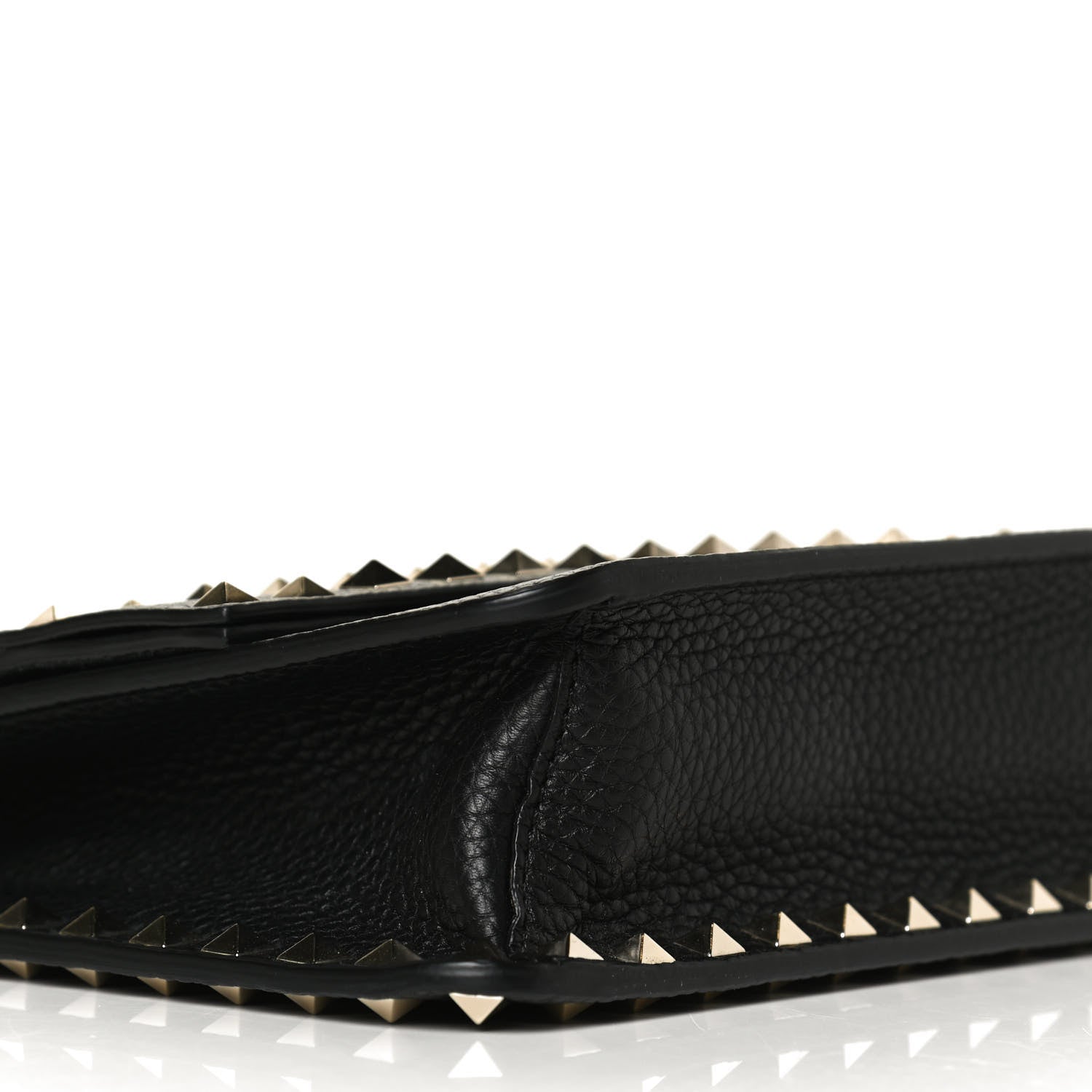 Valentino Garavani Pebbled Calfskin Rockstud Side Slip Crossbody Black 8 of 11