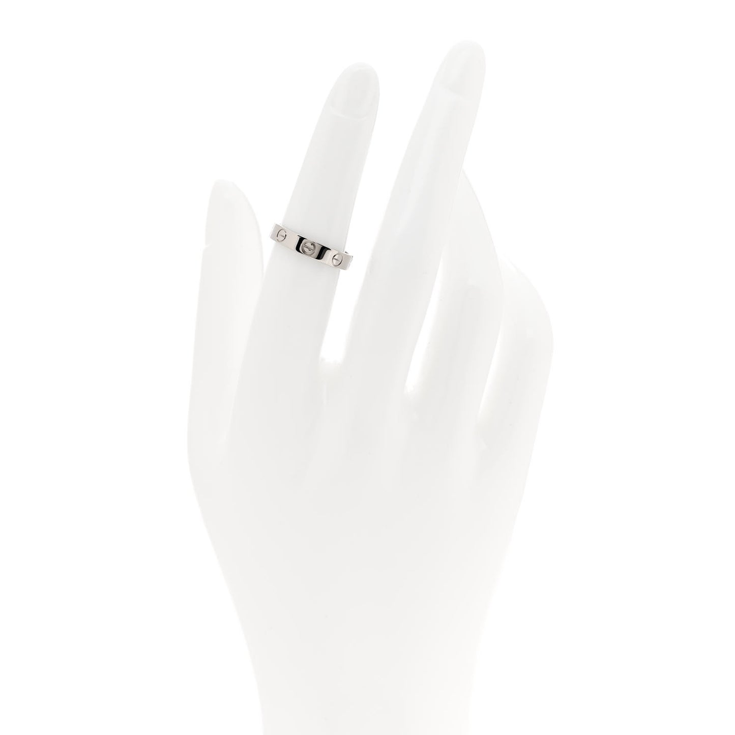 18K White Gold 3.5mm LOVE Wedding Band Ring 50 5.25