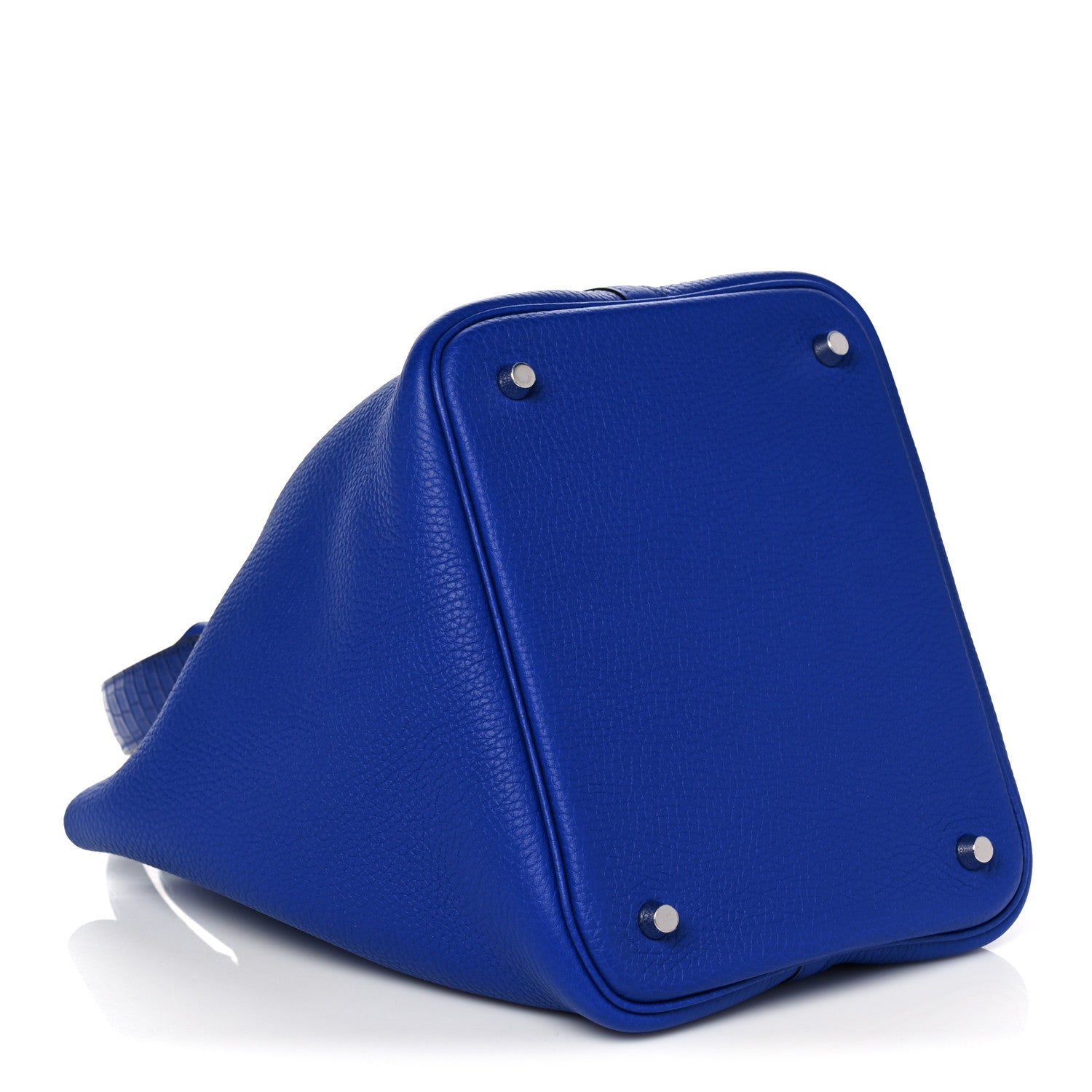 Hermes Taurillon Clemence Matte Alligator Picotin Lock Touch 22 MM Bleu Electrique 3 of 8