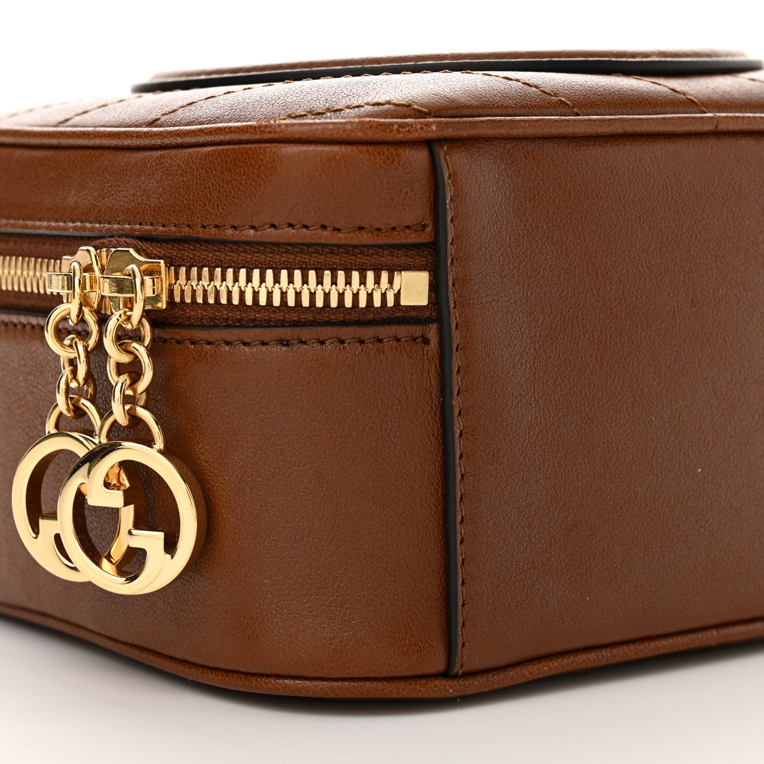 Gucci Sakai Be Green Calfskin Diagonal Stitched Blondie Top Handle Bag Cuir 9 of 13