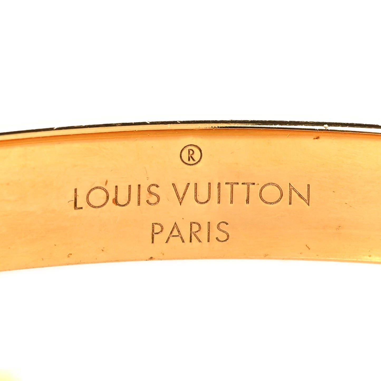 Brass Crystal Monogram Nanogram Strass Cuff S Gold