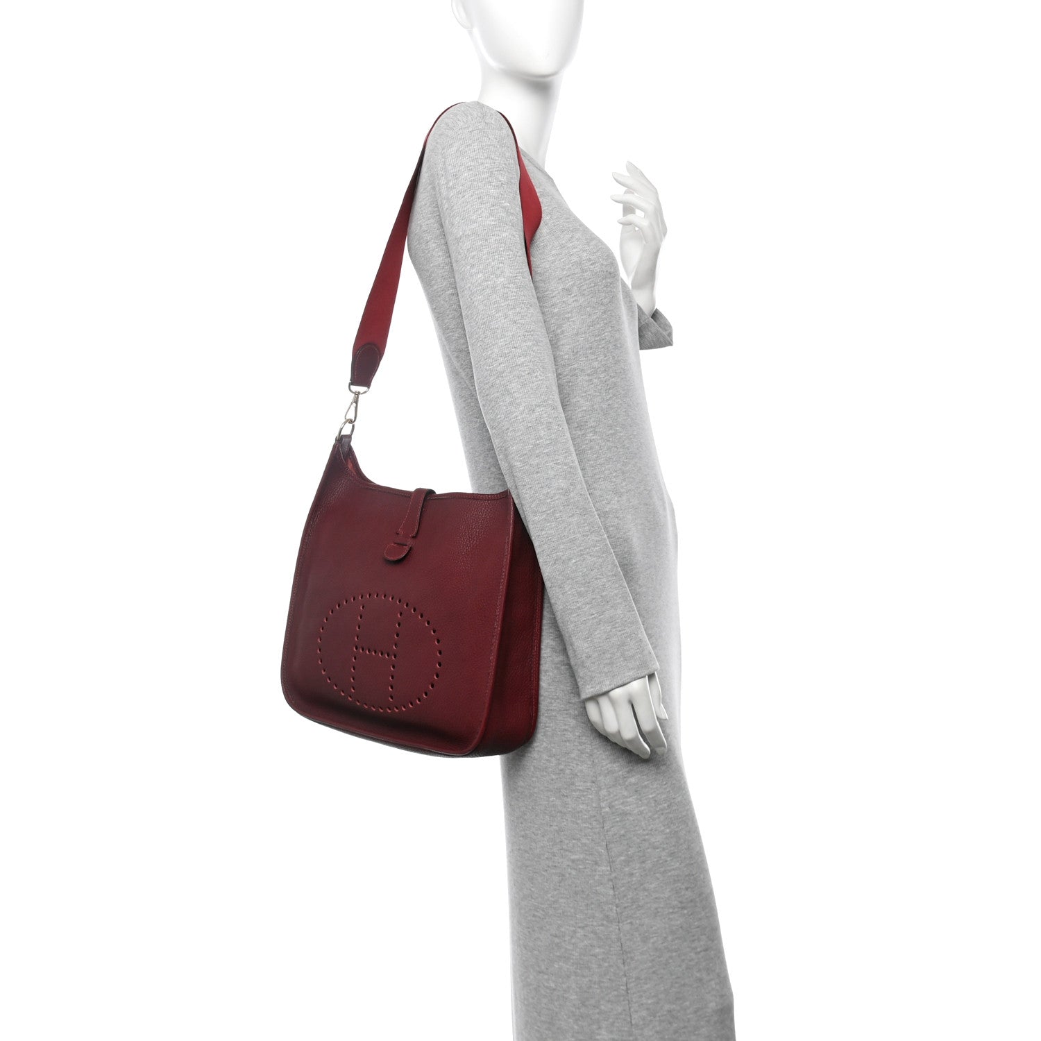 Hermes Togo Evelyne GM Rouge H 2 of 10