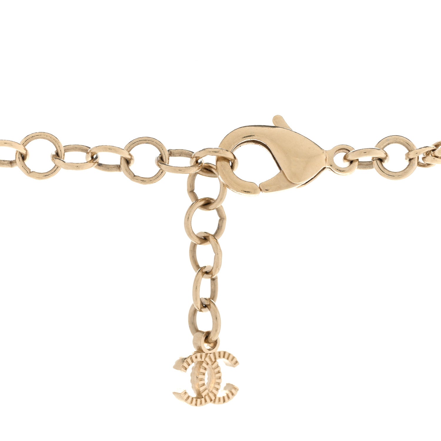 Chanel Crystal Sparkling Wheat CC Choker Necklace Gold 5 of 7