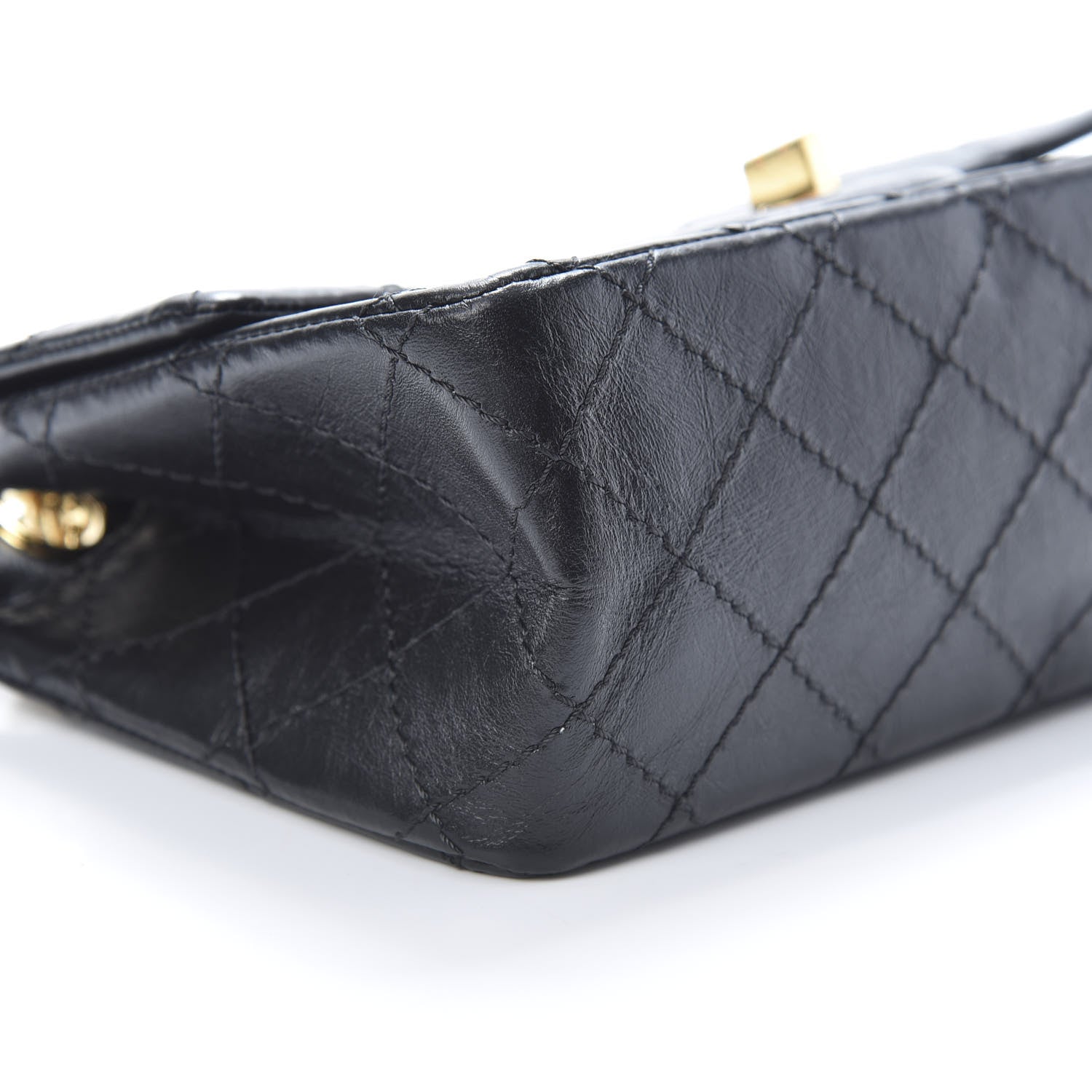 Chanel Aged Calfskin Quilted 2.55 Reissue Mini Flap Black 9 of 12