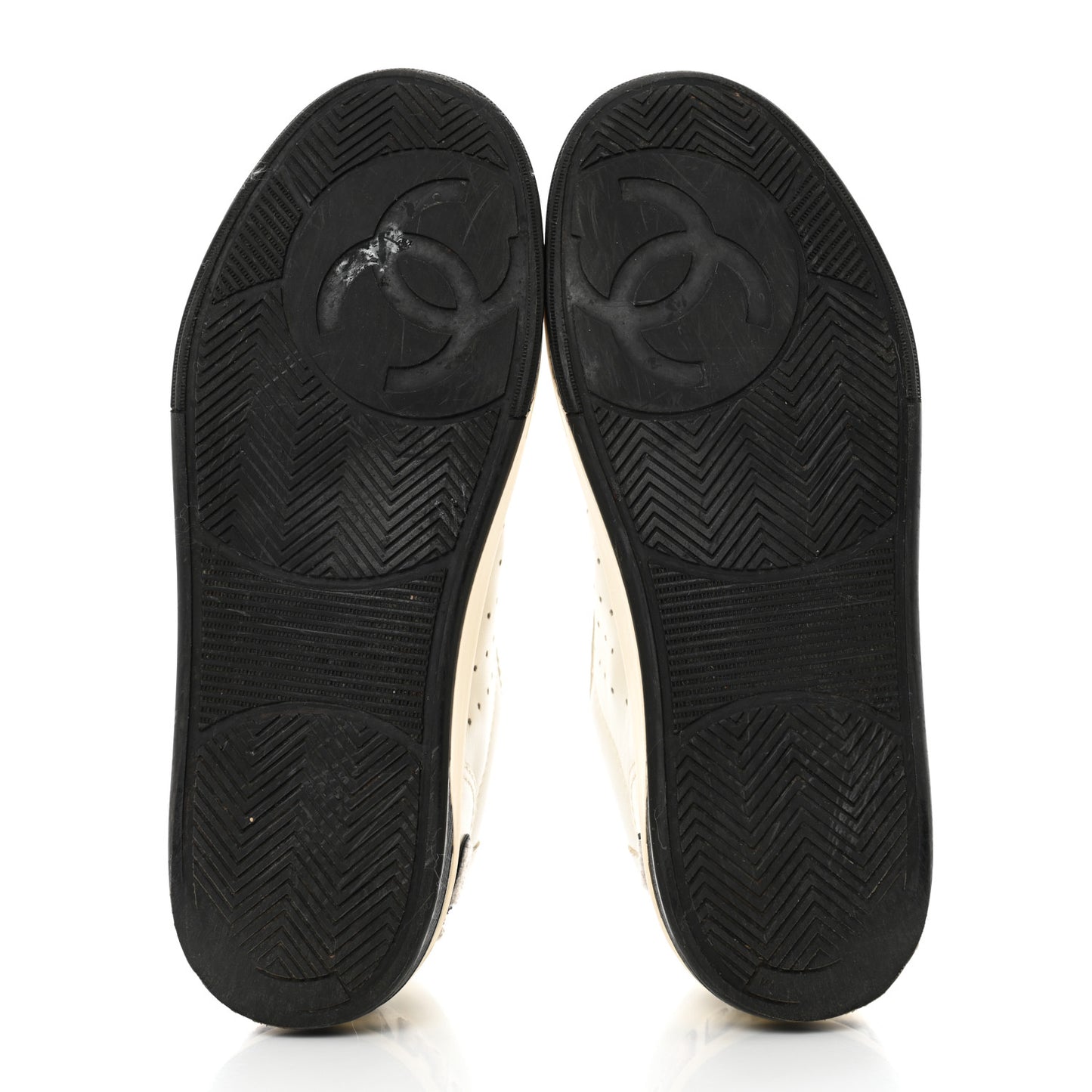 Calfskin Womens Logo Sneakers 39.5 White Black