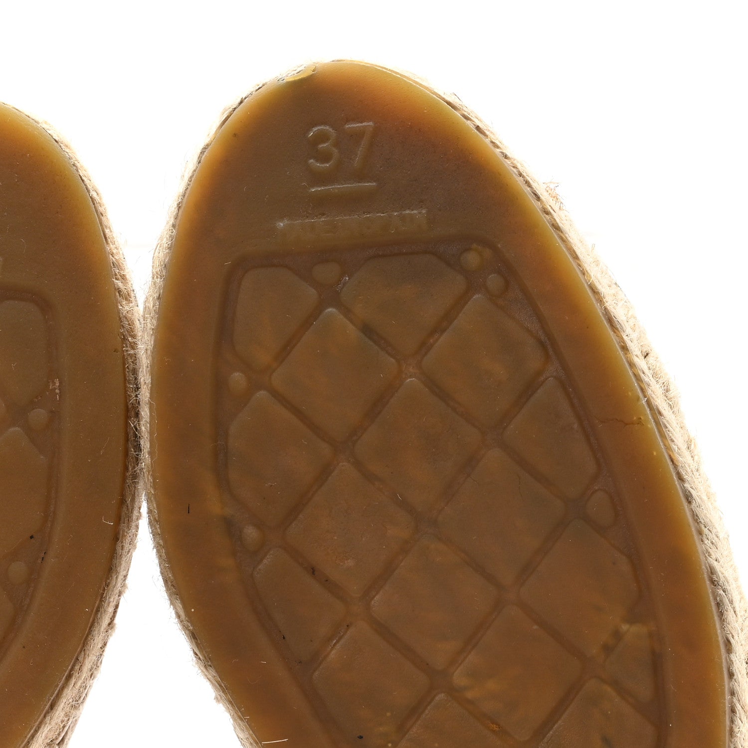 Chanel Lambskin CC Espadrilles 37 Beige Black 7 of 10