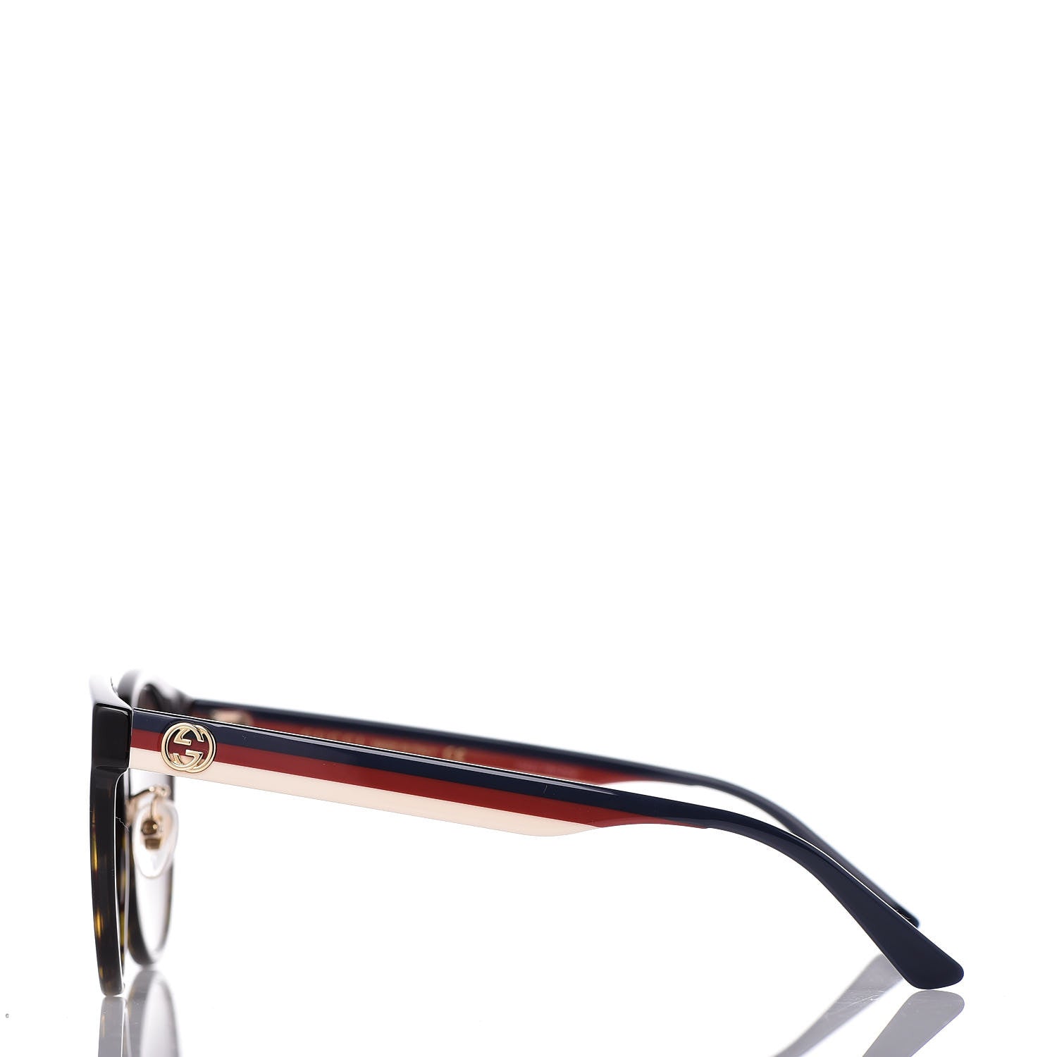 Gucci Acetate Round Eye GG Web Sunglasses GG0854SK Tortoise 4 of 9
