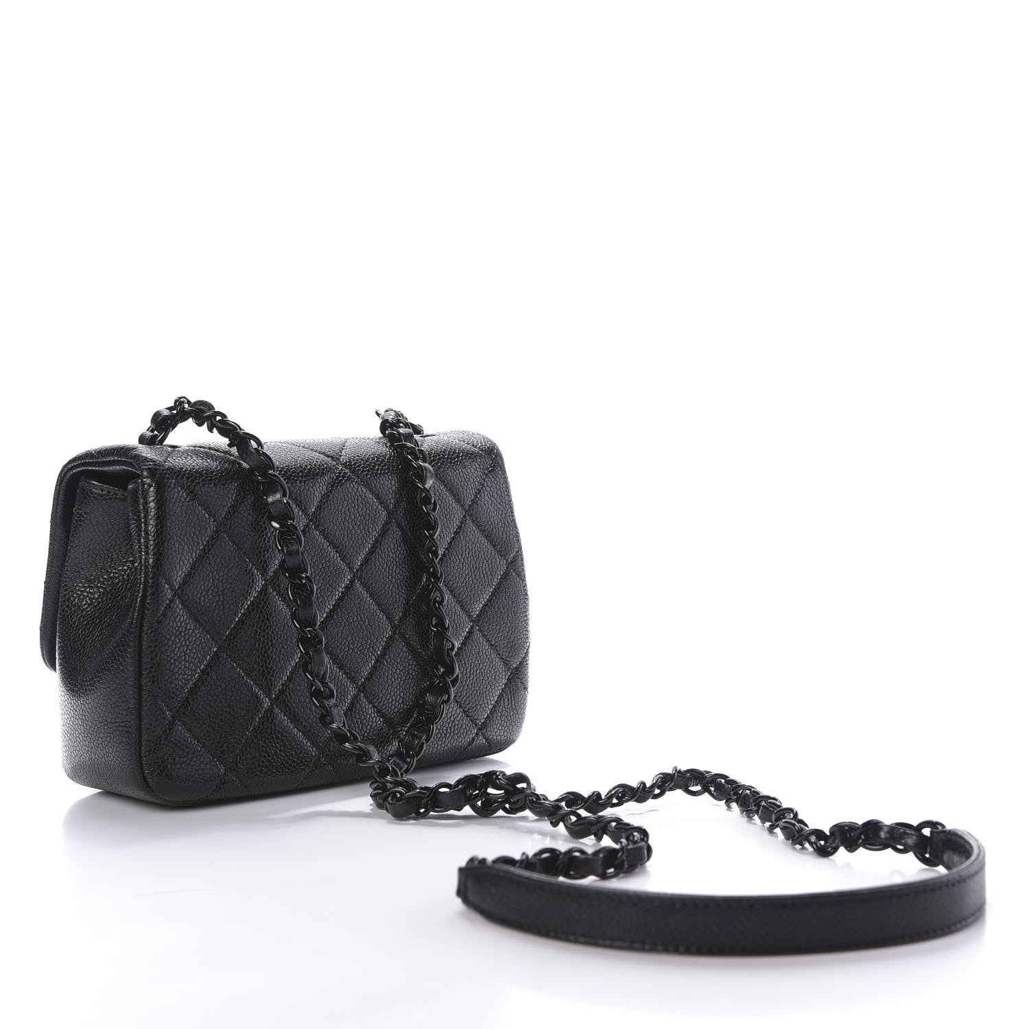 Chanel Caviar Quilted Incognito Mini Square Flap Black 3 of 13
