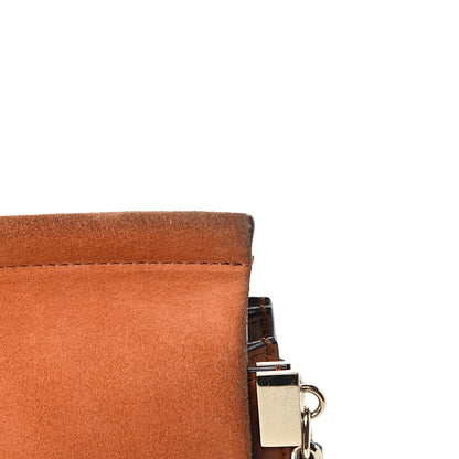 Chloe Suede Calfskin Medium Faye Shoulder Bag Tobacco 10 of 13
