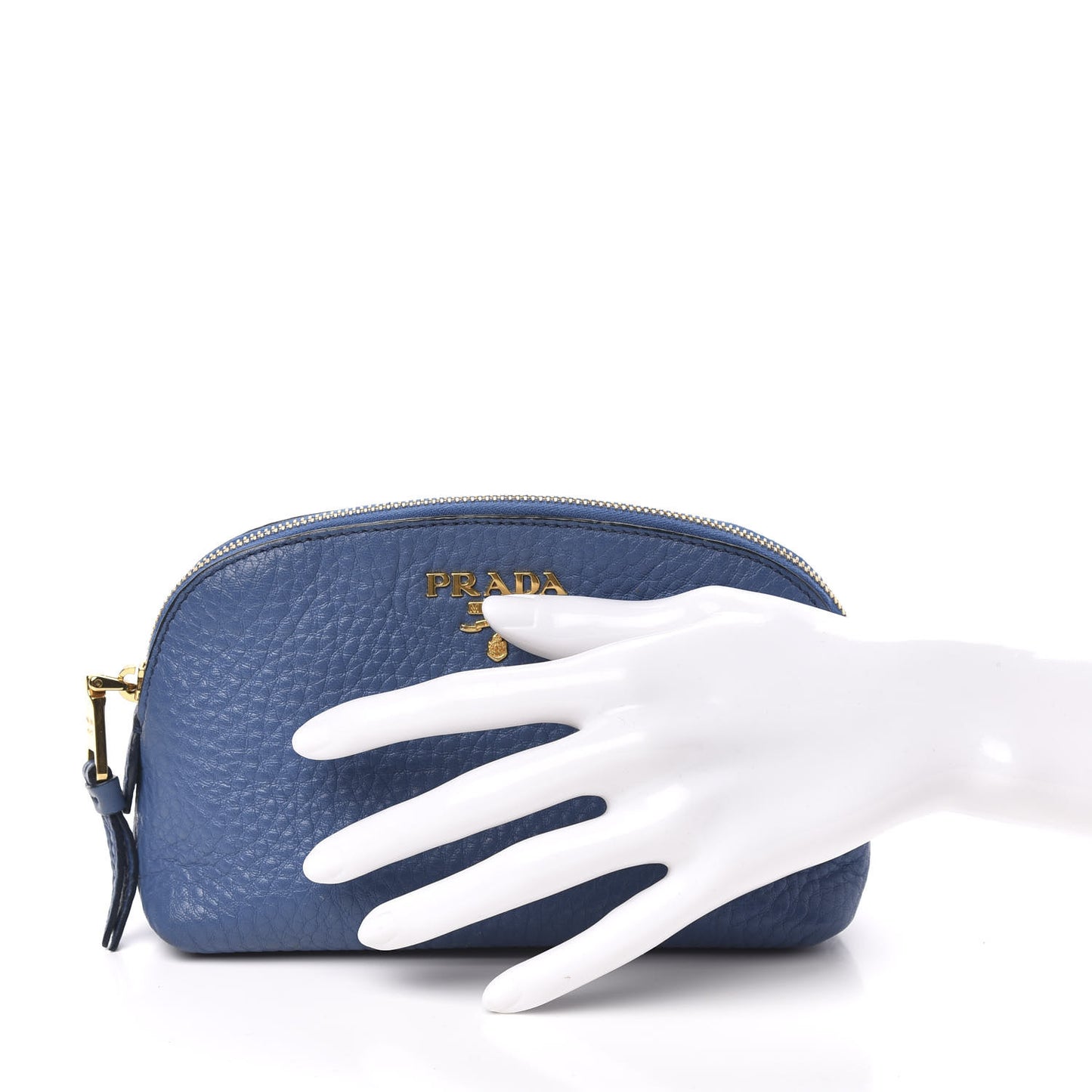 Vitello Daino Cosmetic Pouch Bleuette
