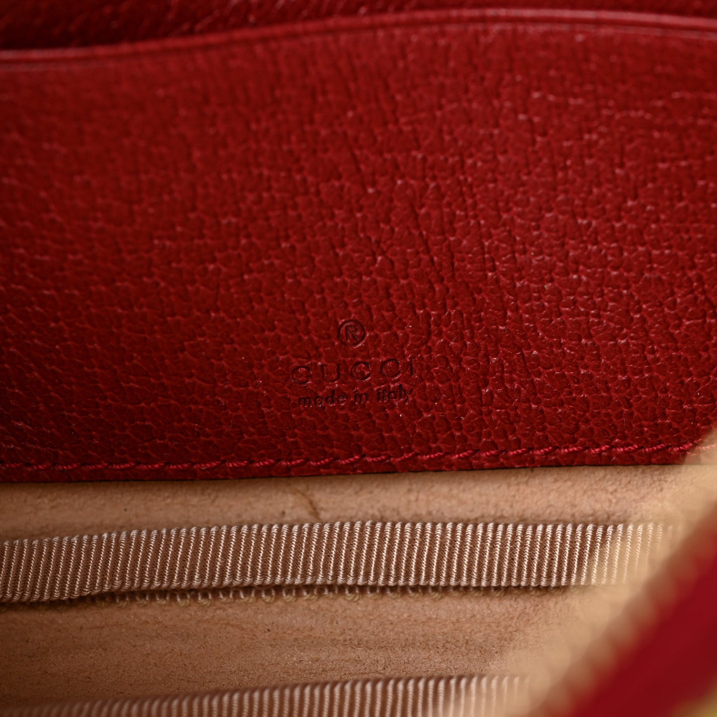 GG Supreme Monogram Flora Web Ophidia Wristlet Bag Red