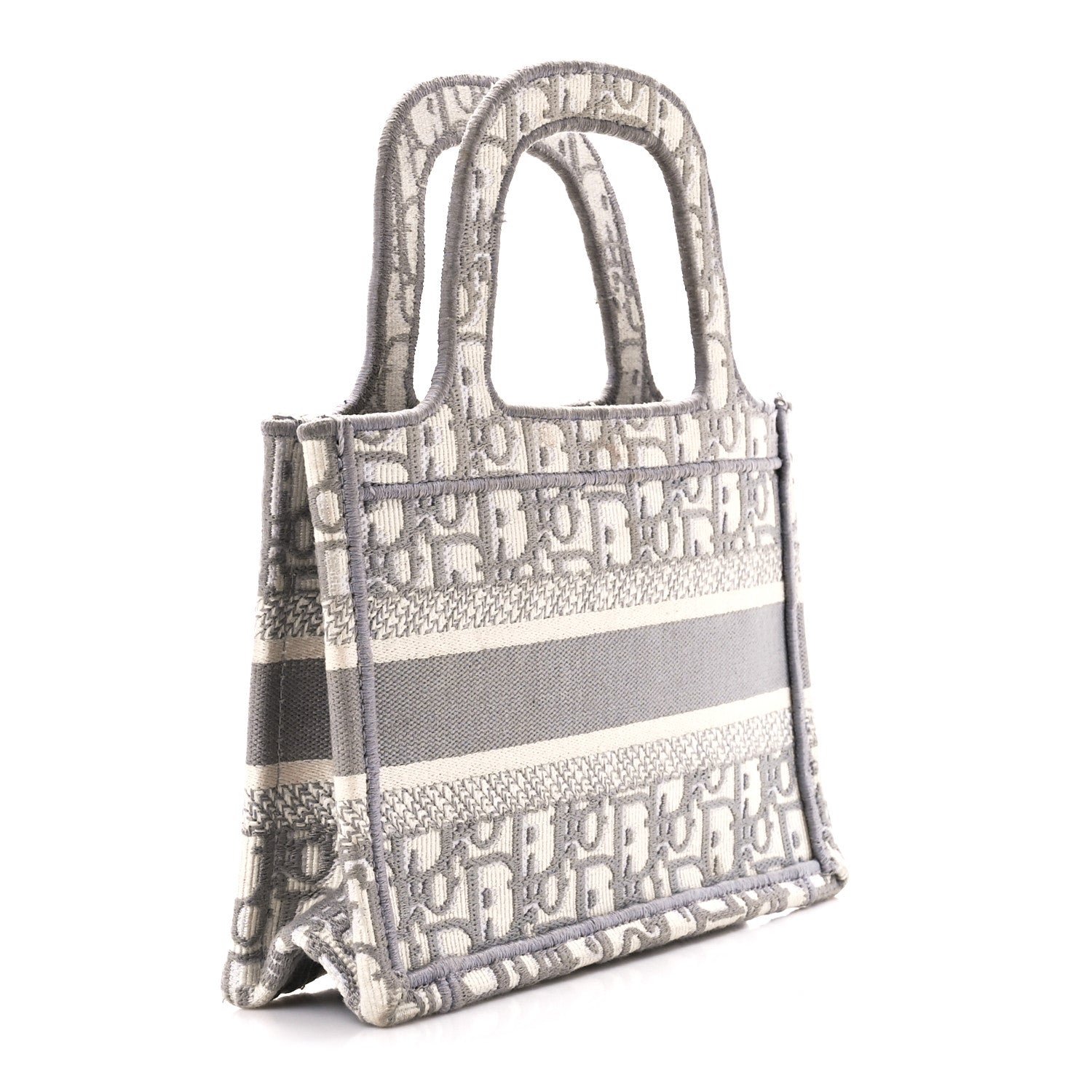 Christian Dior Oblique Mini Book Tote Grey Multicolor 3 of 9