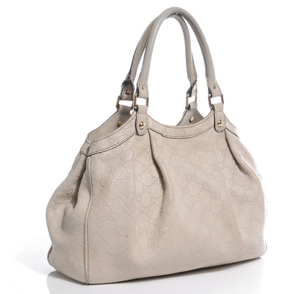 Gucci Guccissima Medium Sukey Tote Mystic White 3 of 9