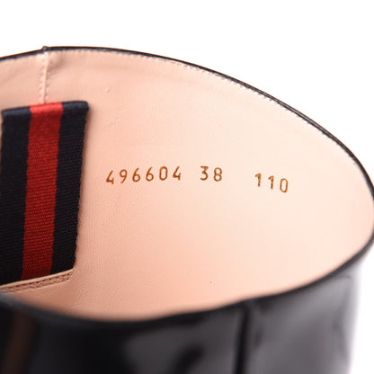 Gucci Polished Calfskin Regent Boots 38 Black 7 of 9