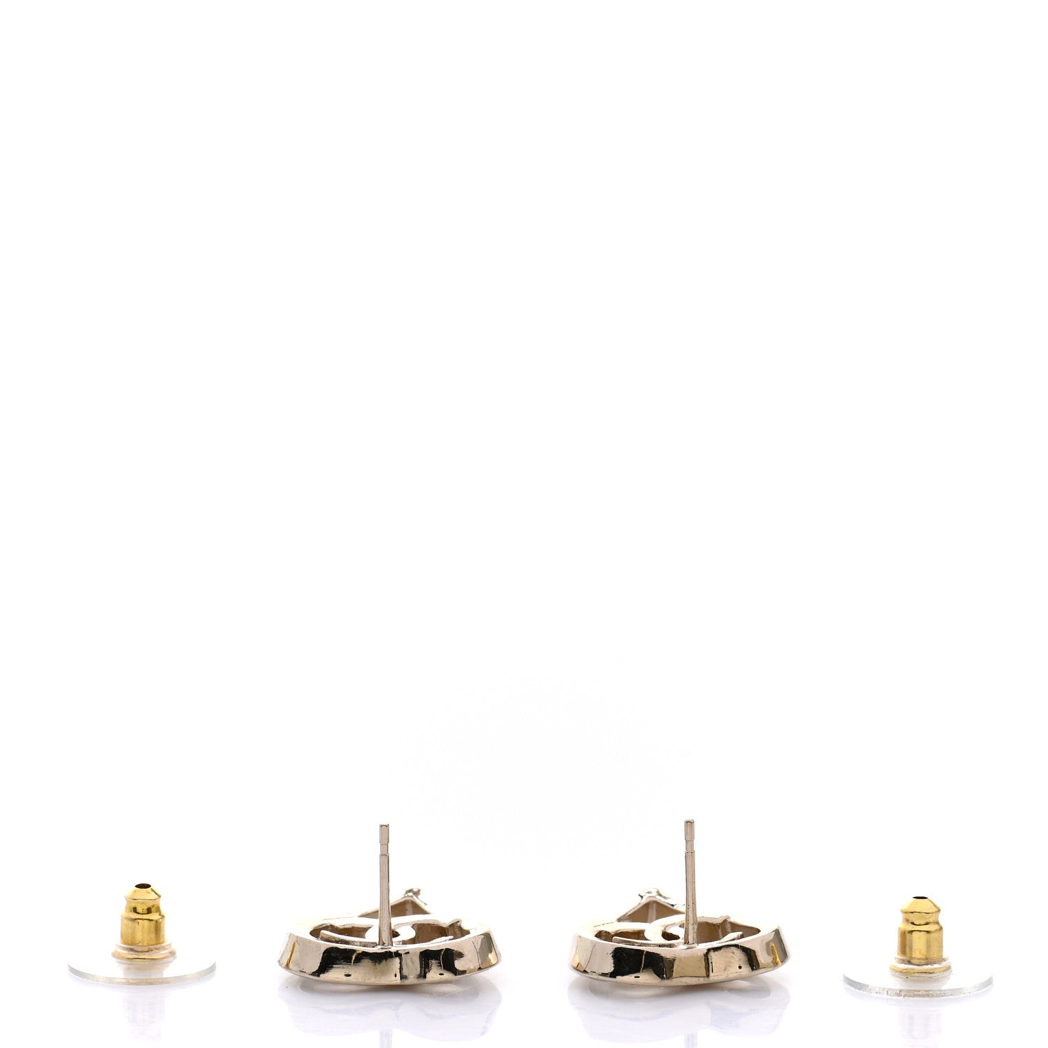 Chanel Metal CC Heart Coco In Love Earrings Gold 3 of 4