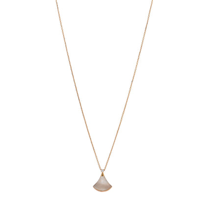 Bulgari 18K Yellow Gold Diamond Mother of Pearl Small Divas' Dream Pendant Necklace 1 of 4