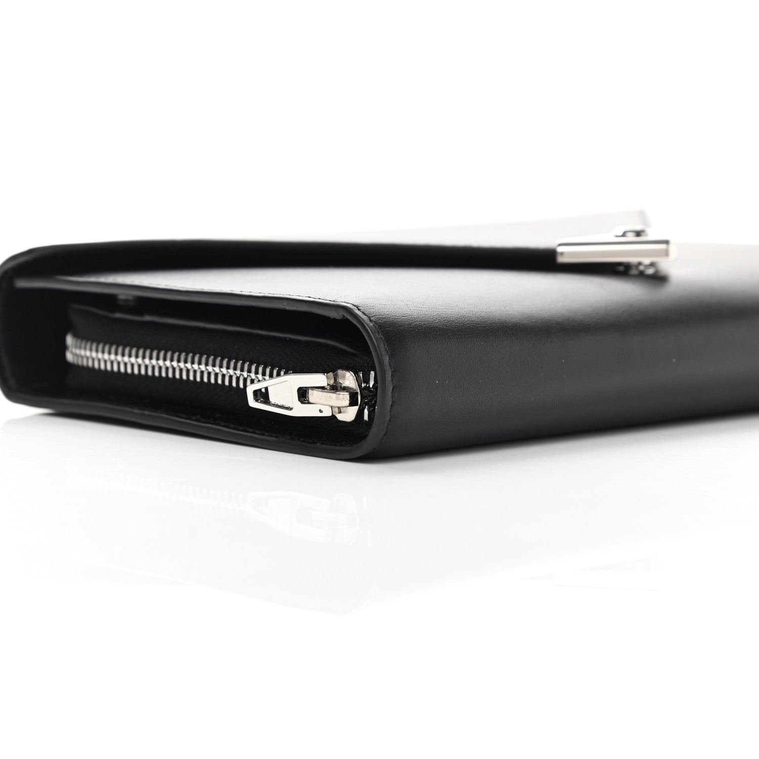 Alexander Wang Calfskin Prisma Skeletal Envelope Wallet Clutch Black 9 of 12