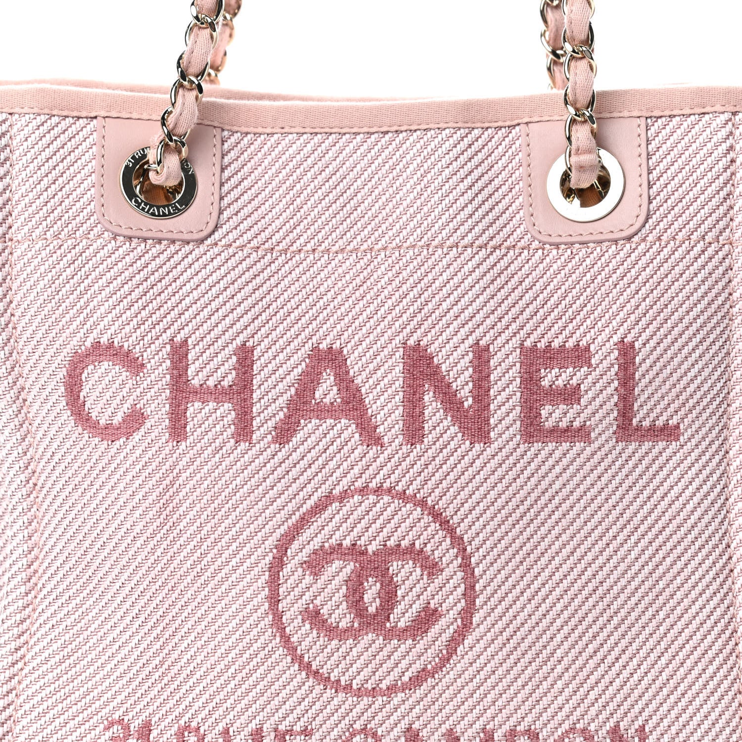 Chanel Mixed Fibers Calfskin Mini Deauville Tote Rose Pink 10 of 10