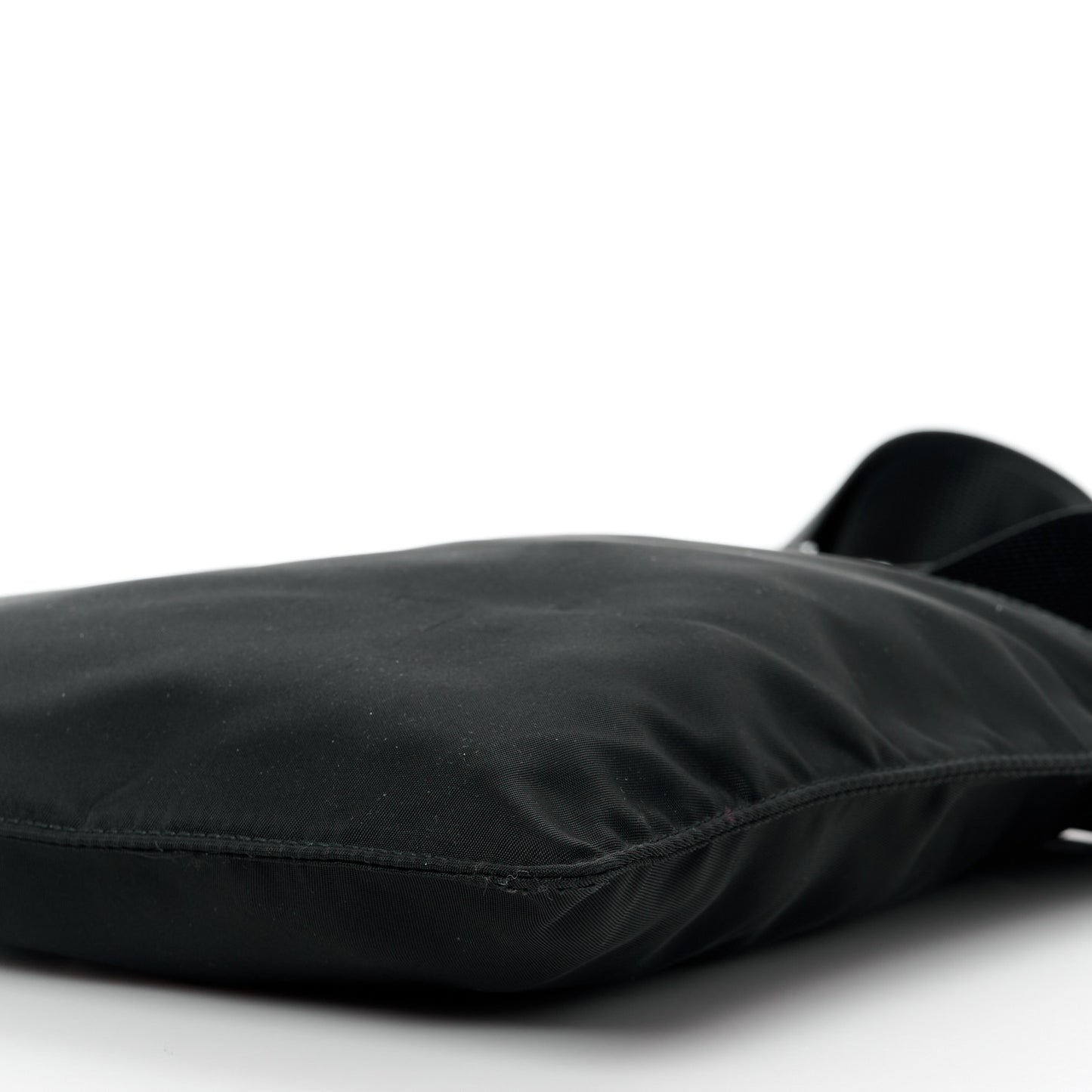 Nylon Vela Flat Messenger Bag Black