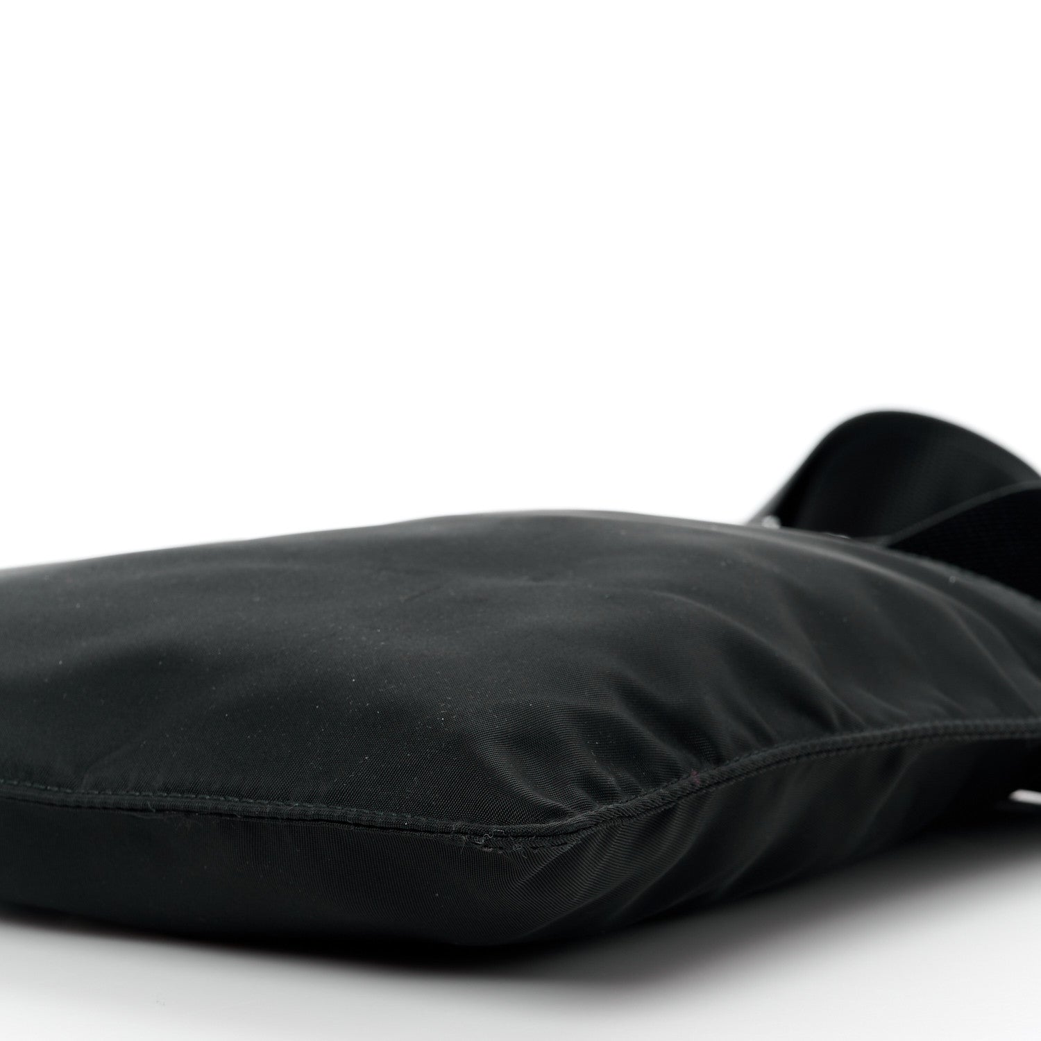 Prada Nylon Vela Flat Messenger Bag Black 11 of 12