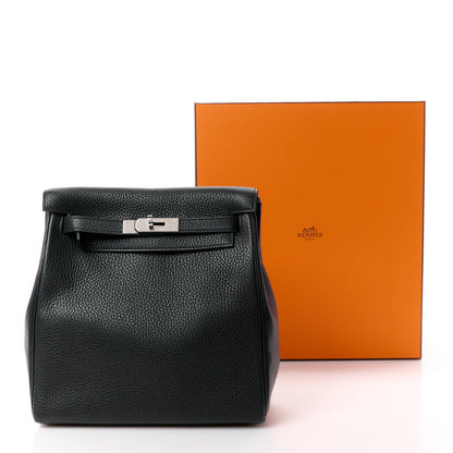 Hermes Taurillon Clemence Kelly Ado Backpack Black 17 of 17