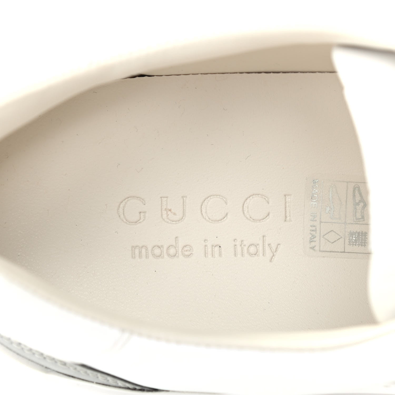 Gucci Demetra Web Mens Rhyton Cut Out Sneakers 8.5 Great White Grey 6 of 7