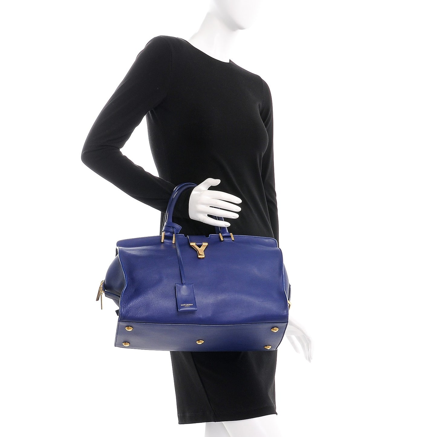Calfskin Medium Classic Y Cabas Navy