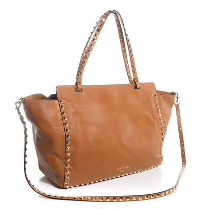 Valentino Garavani Vitello Medium Rockstud Tote Beige 3 of 11