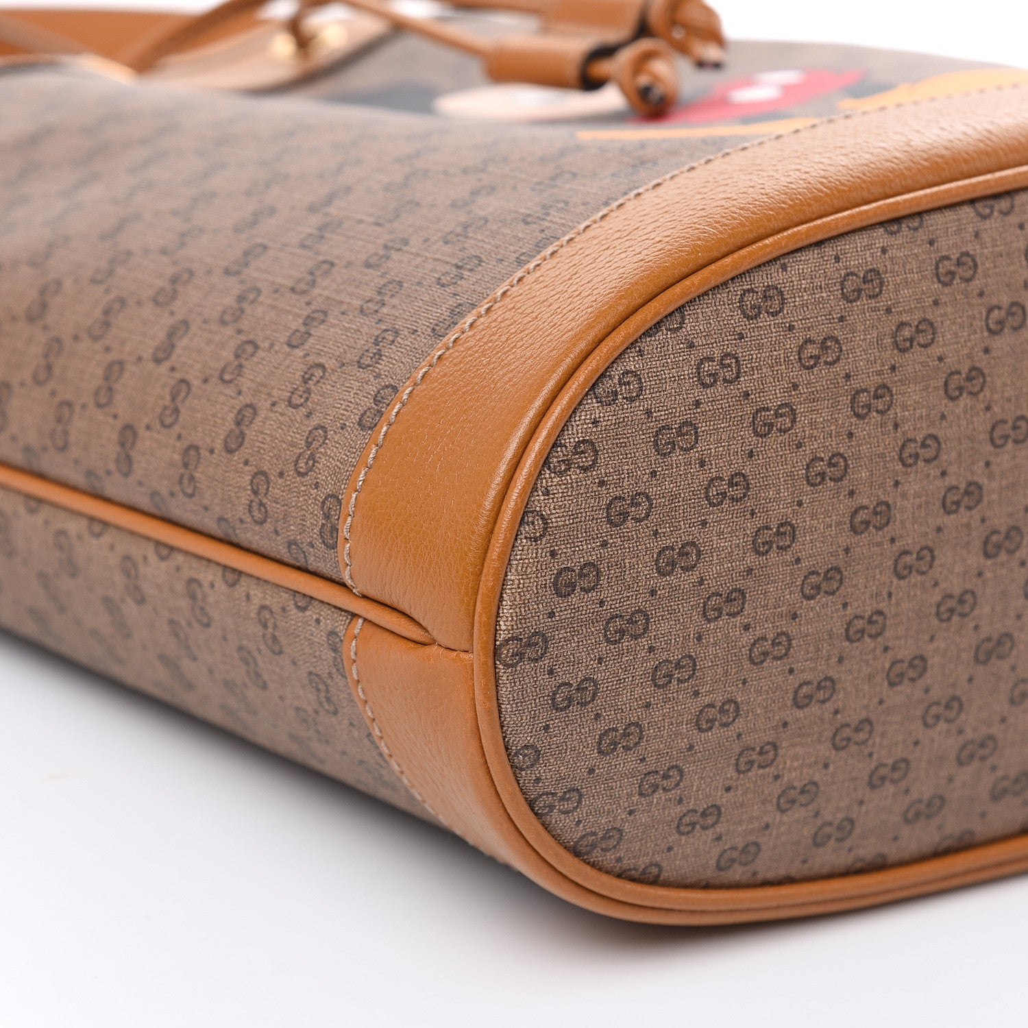 Gucci X DISNEY Mini Vintage GG Supreme Monogram Bucket Bag Beige Vintage Sun Oil 10 of 11