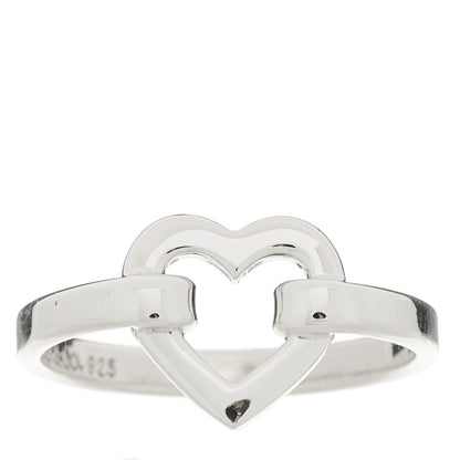 Tiffany Sterling Silver Open Heart Ring 53 6.5 1 of 5