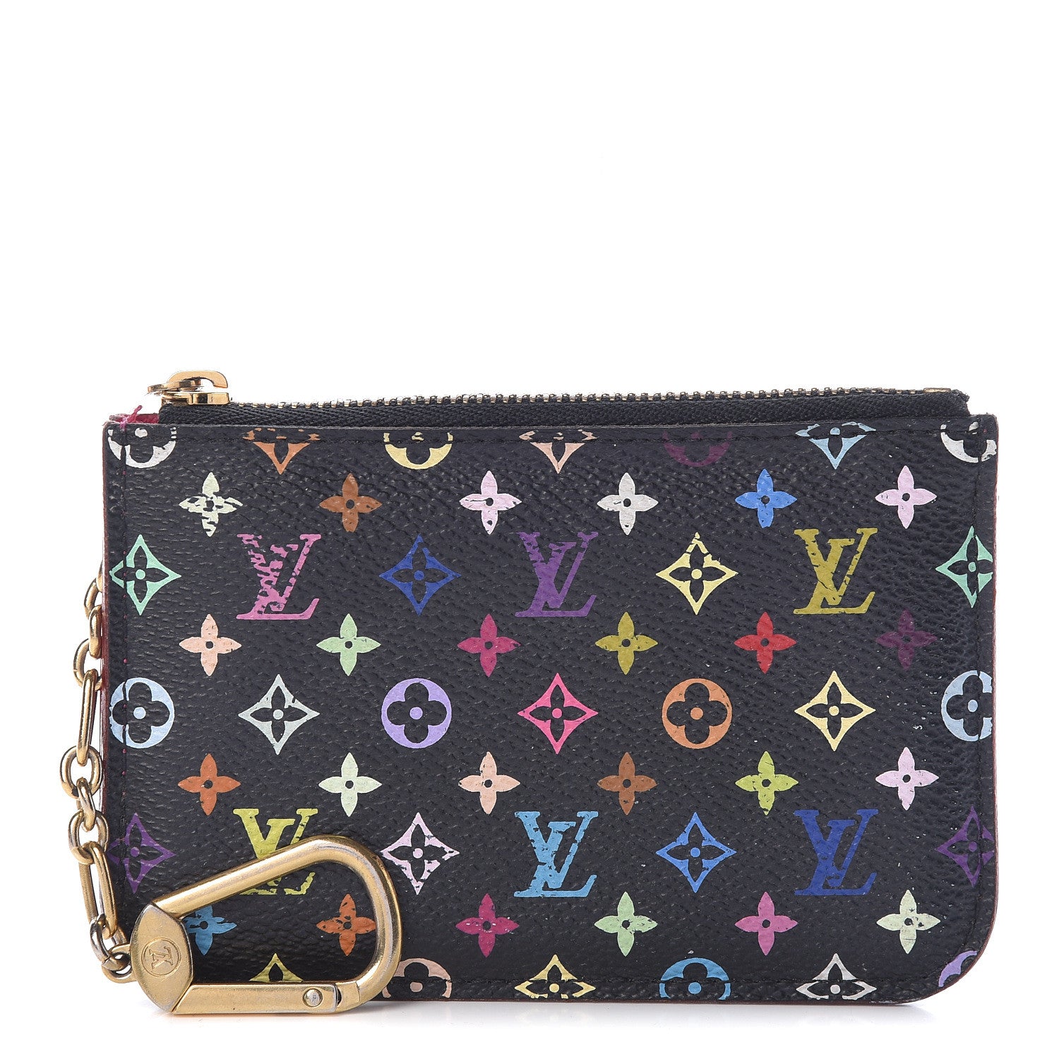 Louis Vuitton Monogram Multicolor Key Pouch Black Grenade 1 of 12