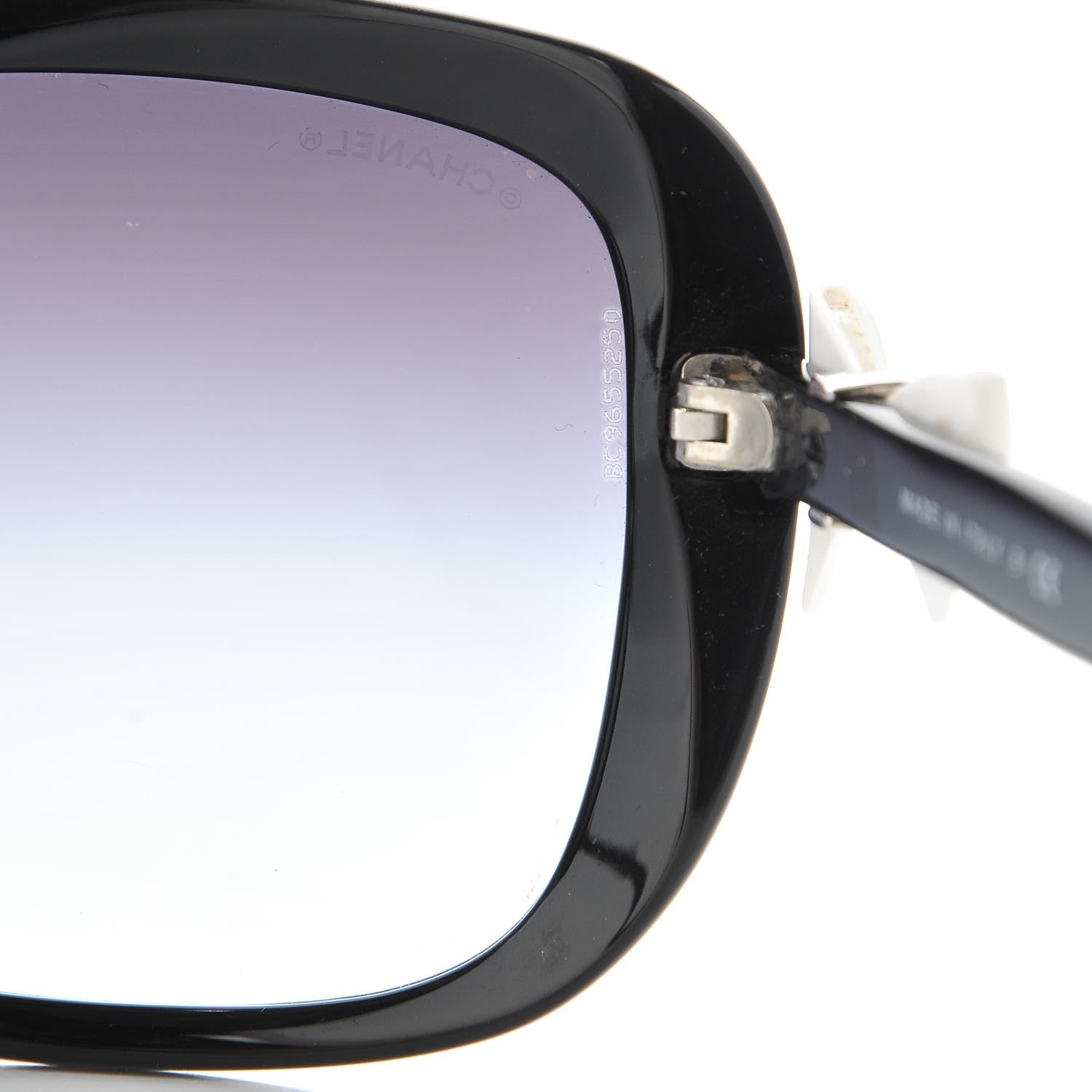 Chanel CC Bow Sunglasses 5171 Black White 7 of 9