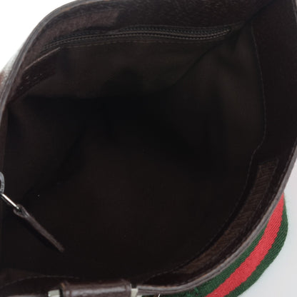 Gucci GG Monogram Web Messenger Crossbody Bag Dark Brown 5 of 7