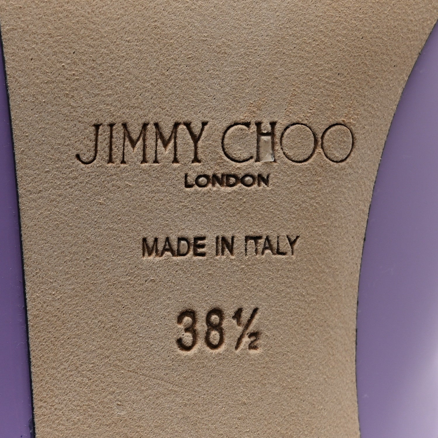 Jimmy Choo Patent Crystal Bing 100 Pumps 38.5 Wisteria 8 of 8