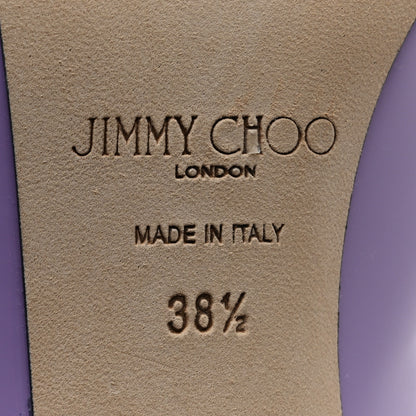 Jimmy Choo Patent Crystal Bing 100 Pumps 38.5 Wisteria 8 of 8