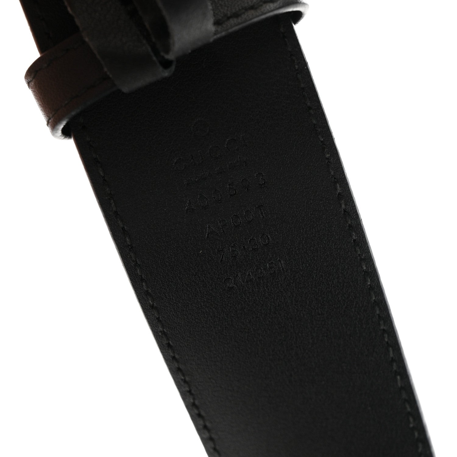 Gucci Calfskin Double G 40mm Belt 75 30 Black 3 of 5