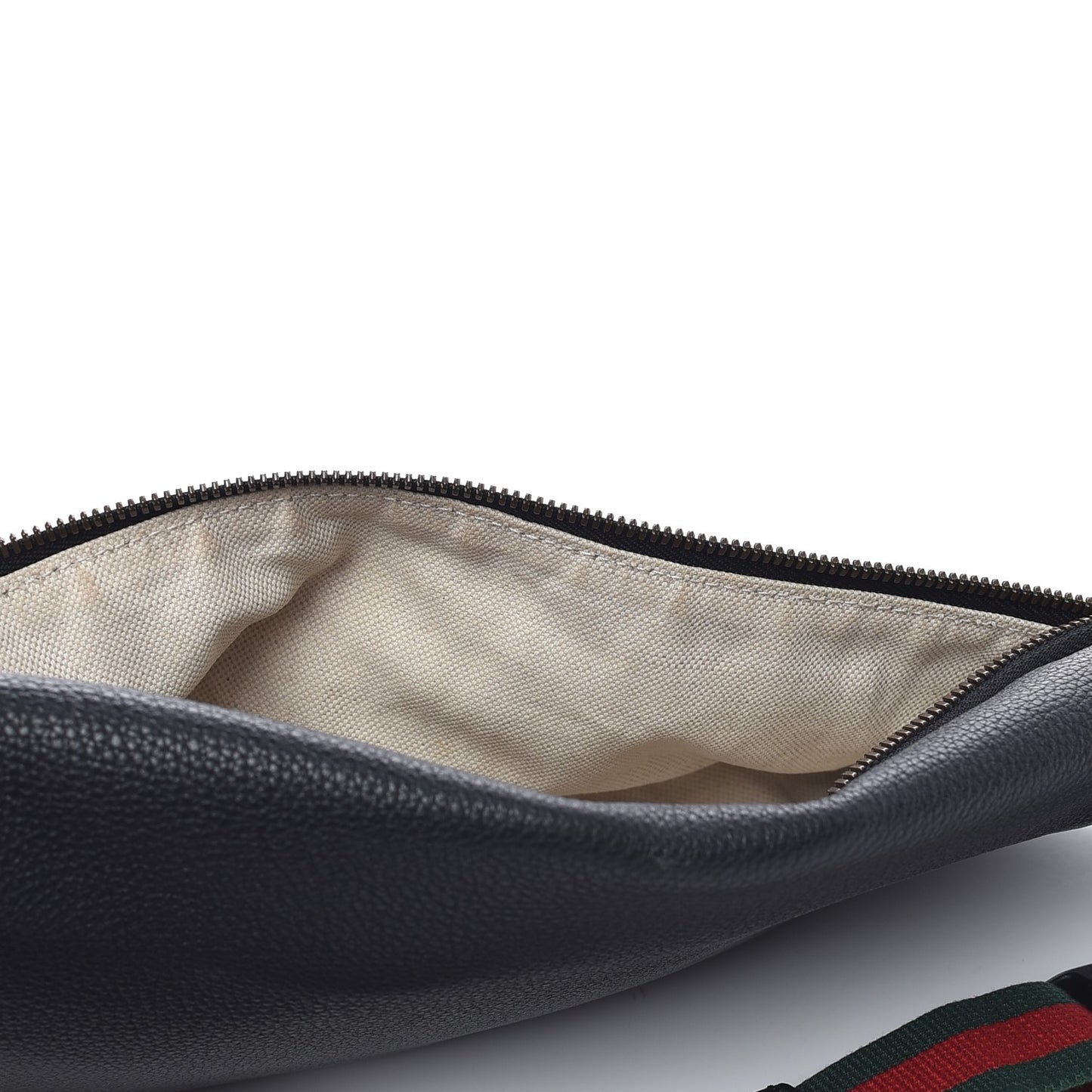 Grained Calfskin Logo Belt Bag Black