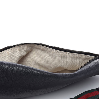 Gucci Grained Calfskin Logo Belt Bag Black 9 of 9