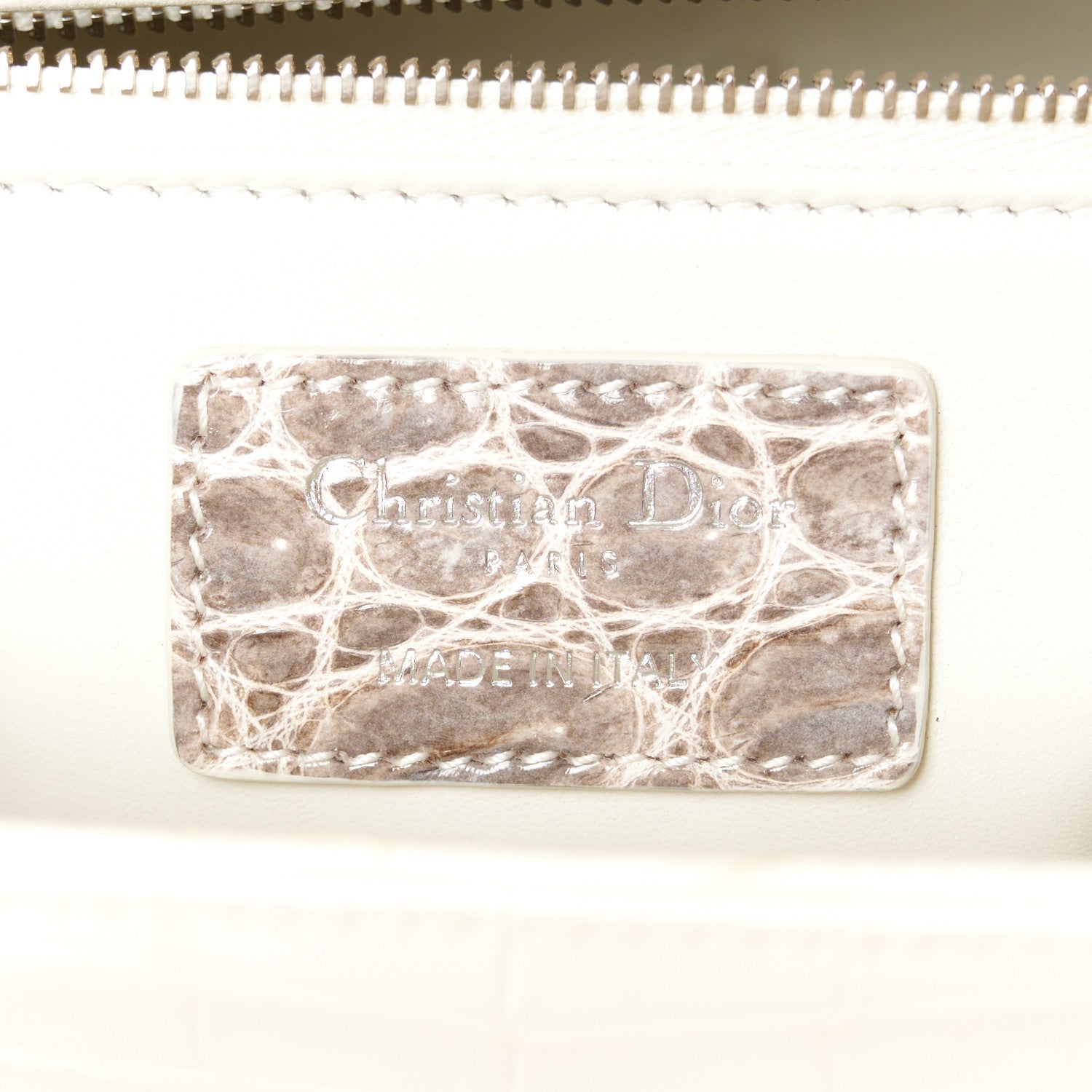 Christian Dior Niloticus Crocodile Himalaya Medium Lady Dior White 6 of 12