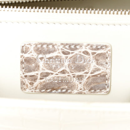 Christian Dior Niloticus Crocodile Himalaya Medium Lady Dior White 6 of 12