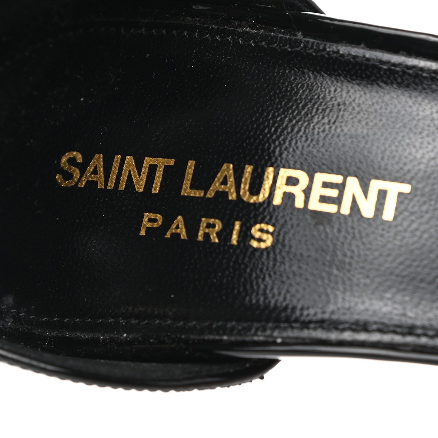 Patent Calfskin Opyum 110 Sandals 38.5 Black