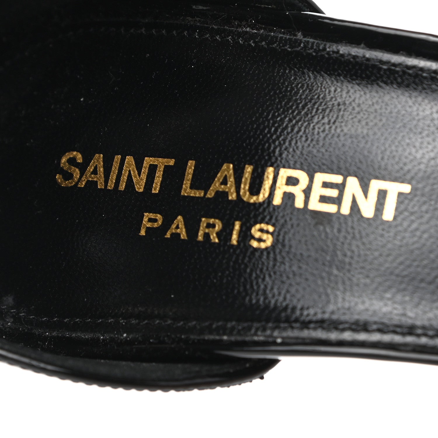Saint Laurent Patent Calfskin Opyum 110 Sandals 38.5 Black 7 of 8