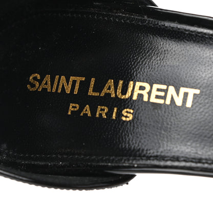 Saint Laurent Patent Calfskin Opyum 110 Sandals 38.5 Black 7 of 8