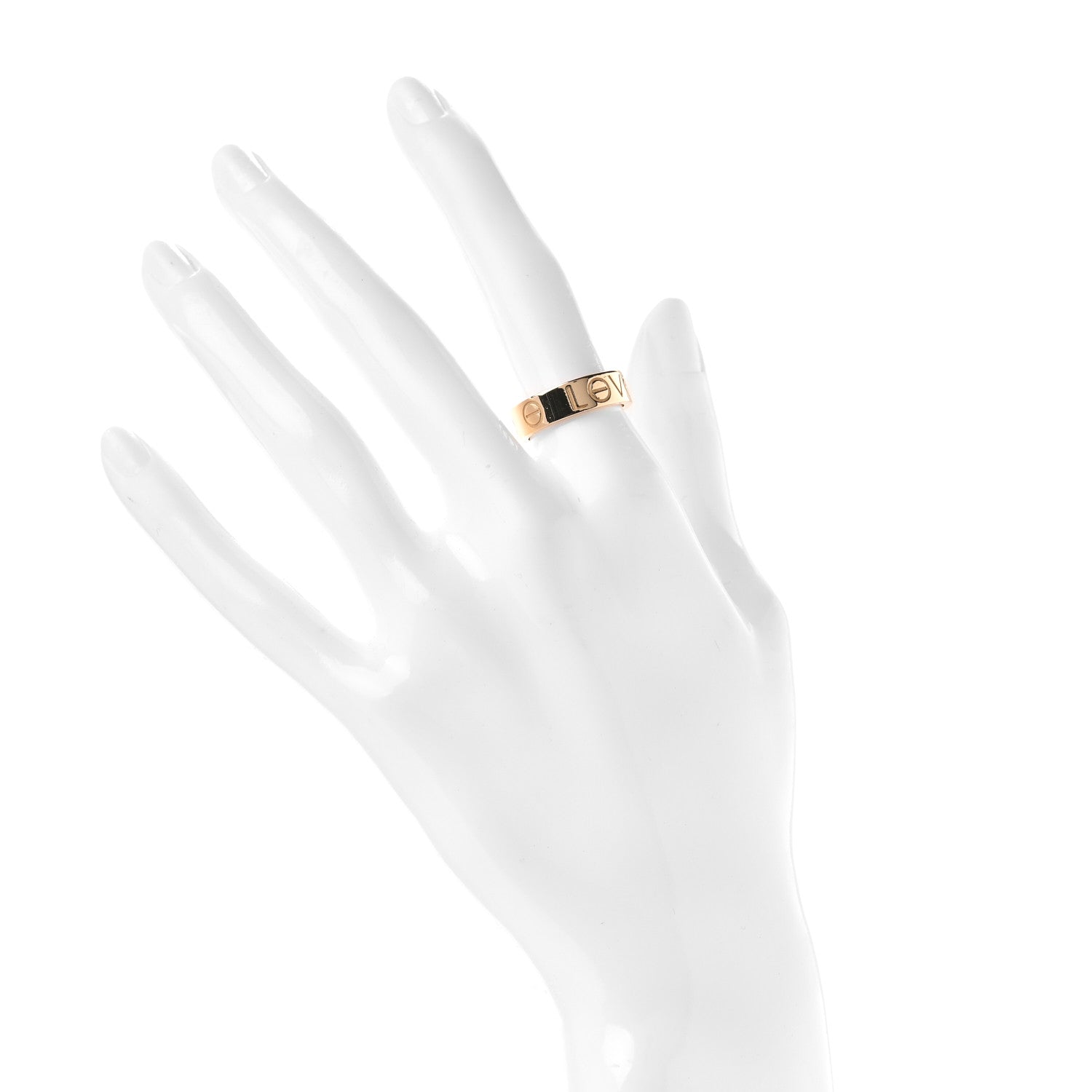 Cartier 18K Yellow Gold 5.5mm Engraved LOVE Ring 51 5.75 2 of 5