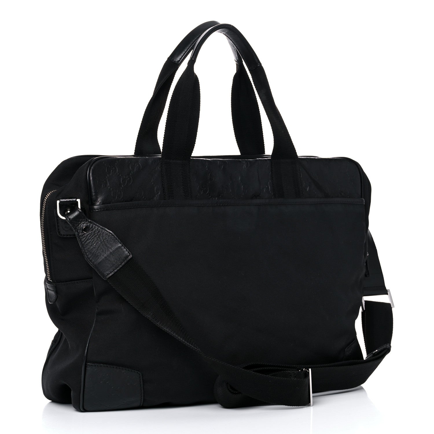 Gucci Guccissima Nylon Briefcase Black 2 of 17