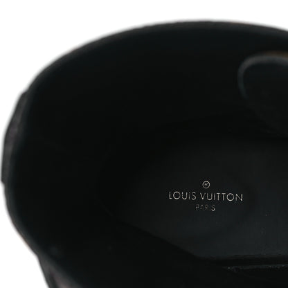 Louis Vuitton Calfskin Monogram Wonderland Flat Ranger Boots 41 Black 8 of 10