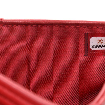 Chanel Caviar Quilted Medium Boy Flap Wallet Red 8 of 11