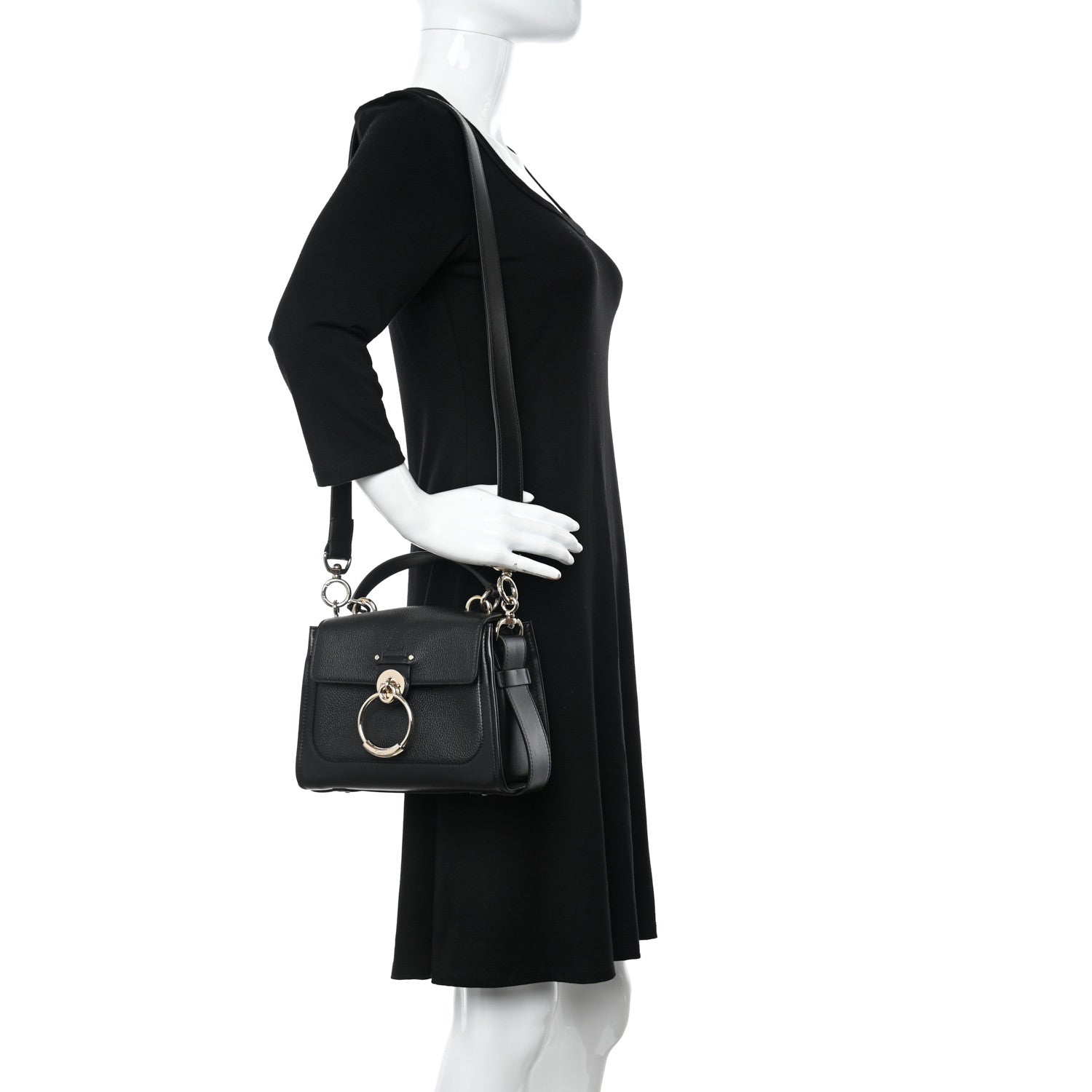 Chloe Calfskin Mini Tess Day Bag Black 2 of 10