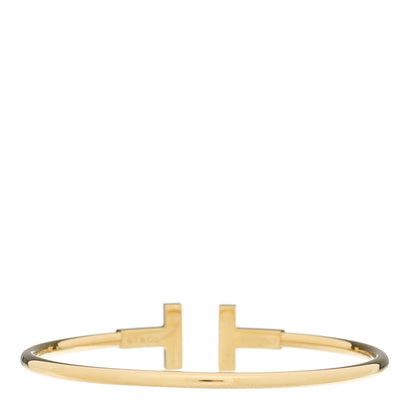 Tiffany 18K Yellow Gold Black Onyx T Wire Bracelet 2 of 4